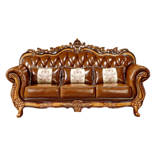 Solid wood cheap royal living room sofa